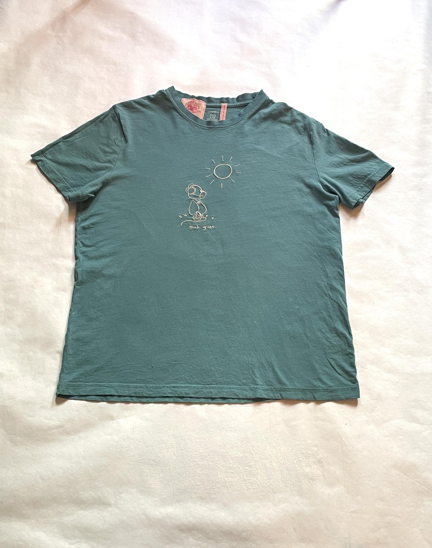 Touch Grass Tee - Baby Blue - Large